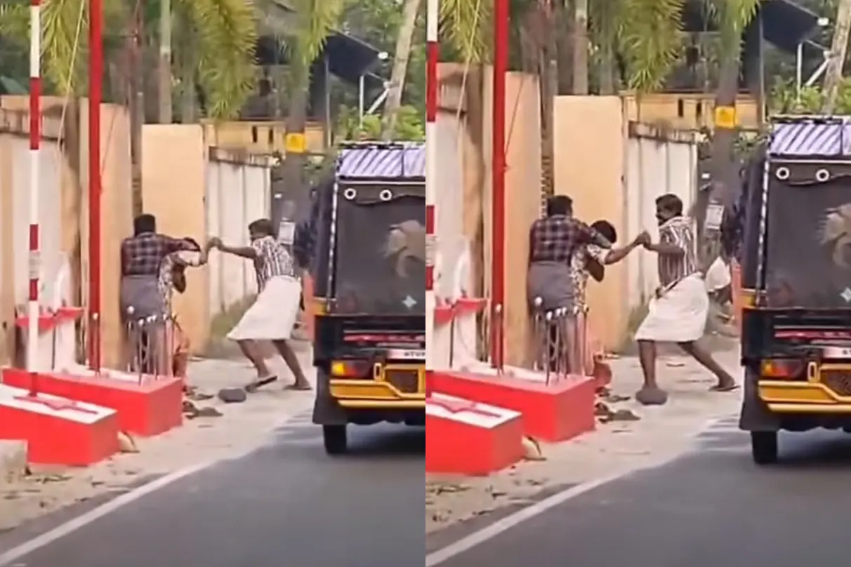 മനോജിനെ സിപിഎം പ്രവർത്തകർ മർദിക്കുന്ന ദൃശ്യങ്ങൾ