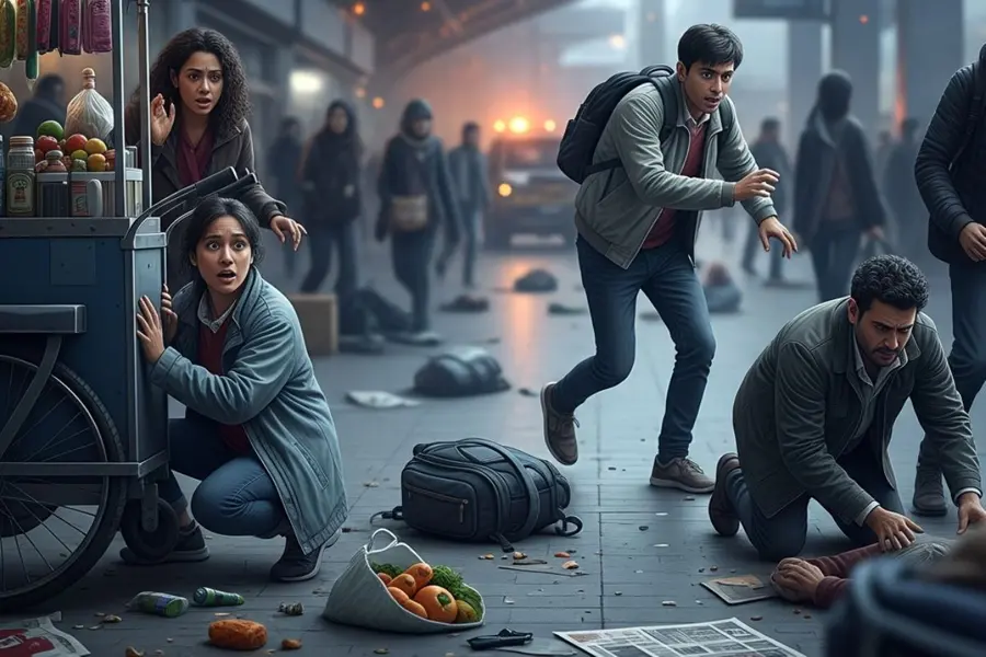 How should you react when violence strikes public spaces?