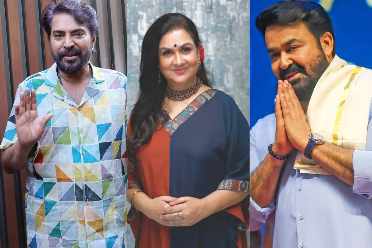 Mammootty; Urvashi; Mohanlal | Photos: Mathrubhumi