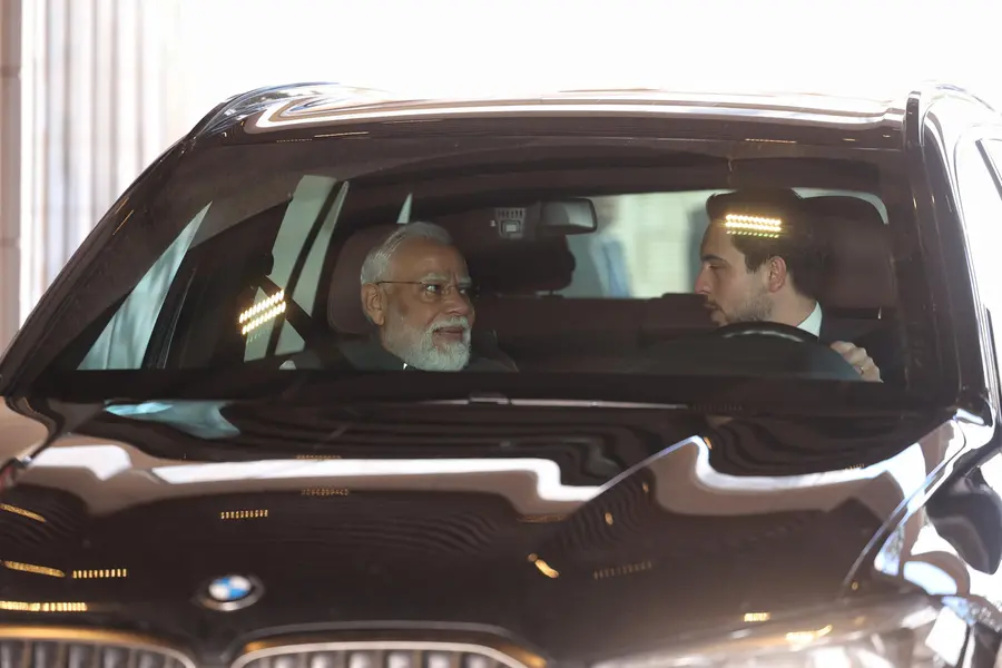 A rare diplomatic moment: Jordan crown prince drives PM Modi | WATCH
