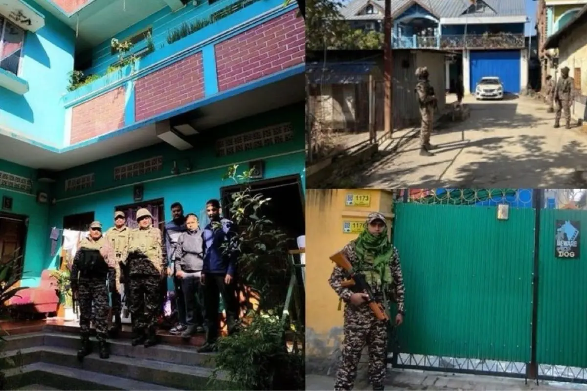 Enforcement Directorate officials conduct raids at multiple premises in Imphal, Manipur, linked to leaders of a self-styled Manipur State Council in connection with a ₹57 crore money laundering and anti-national activities probe. Photo: X