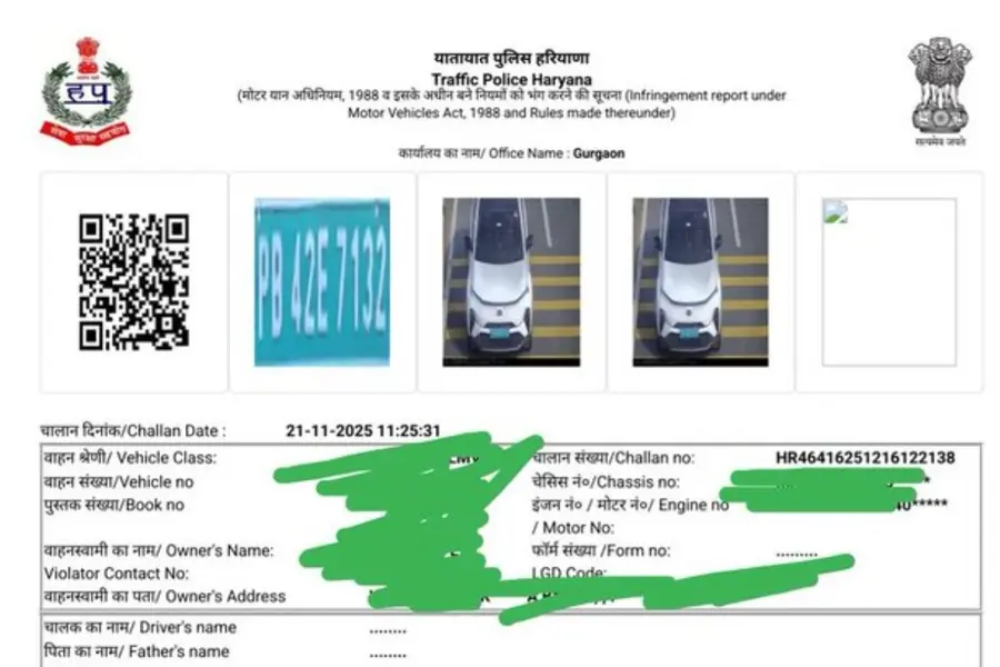 EV pollution challan
