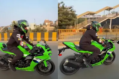 Tej Pratap Yadav shows off Kawasaki Ninja ZX-6R, says ‘ride the thrill, not the risk’ | VIDEO