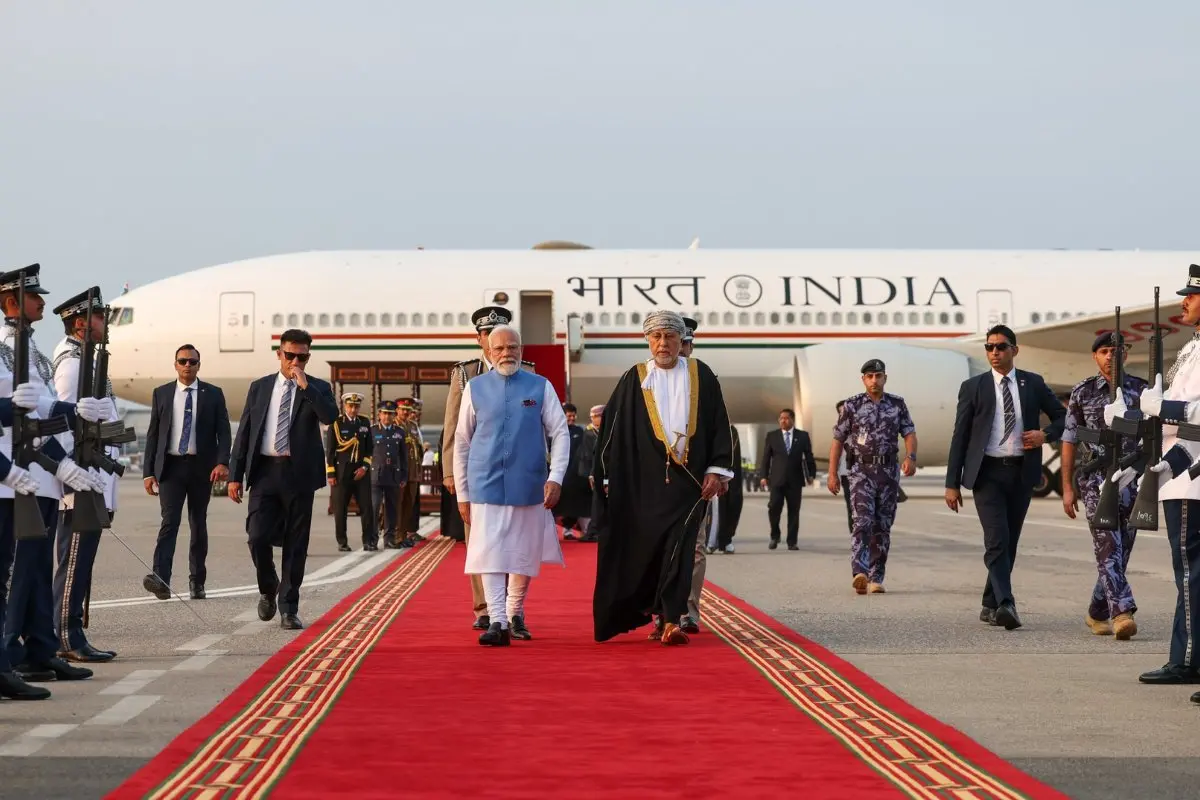 PM Modi arrives in Oman on final leg of three-nation visit | Photo: X/@narendramodi