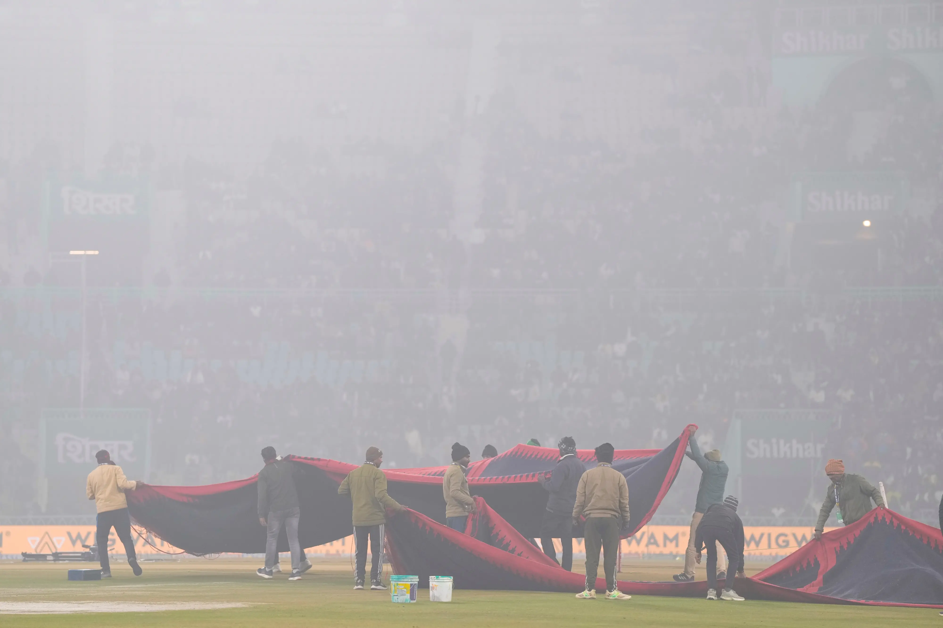 India vs South Africa T20I at Ekana Cricket Stadium in Lucknow was called off due to fog | Photo: PTI