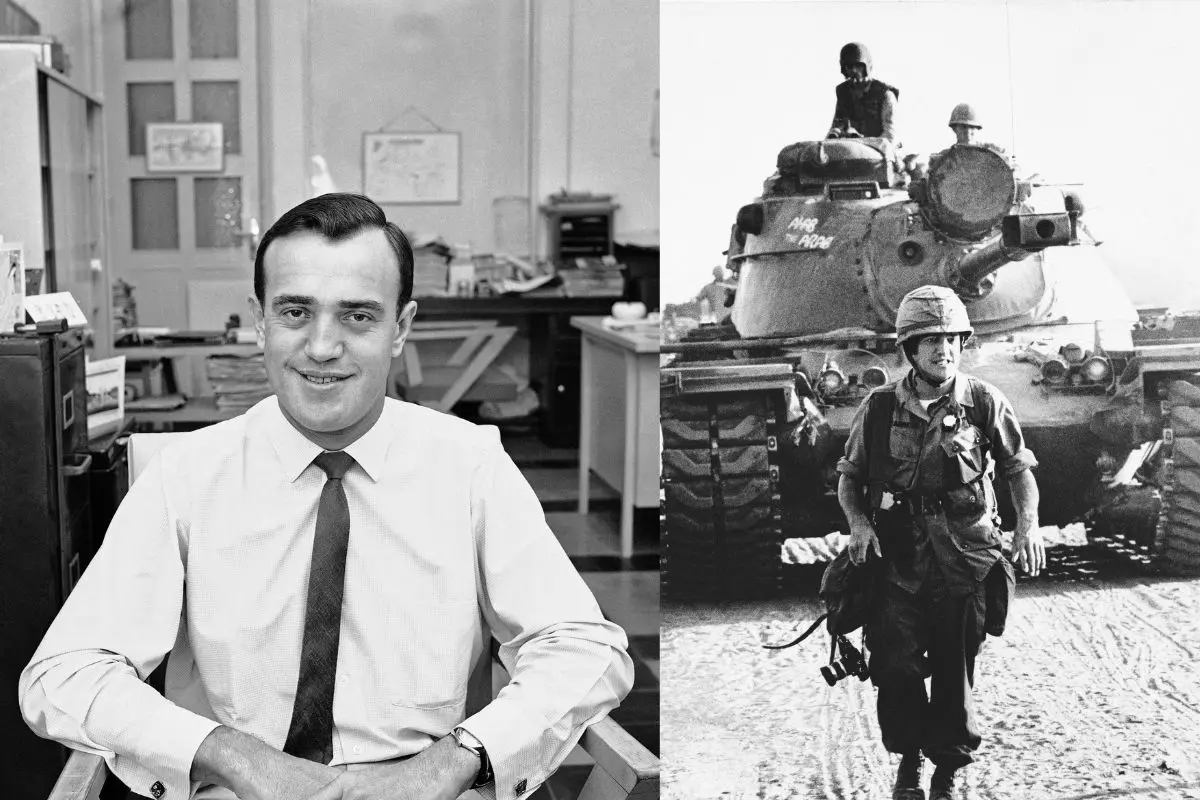 Former war correspondent Peter Arnett,  Arnett walks in front of a US tank in Vietnam | File photo: AP
