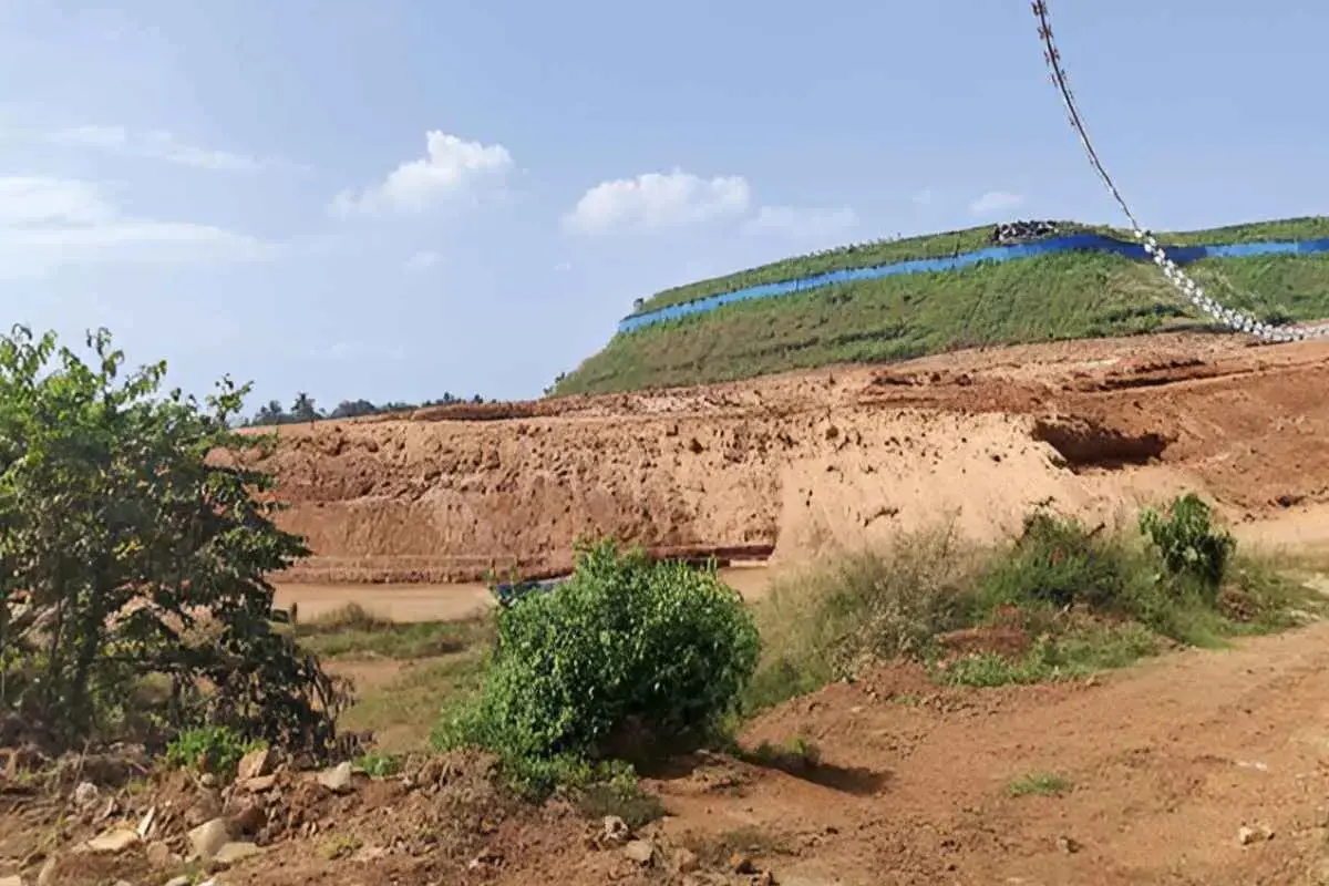 RESA construction at Kozhikode International Airport, Karippur. View from the east side of the runway. | Photo: MBI