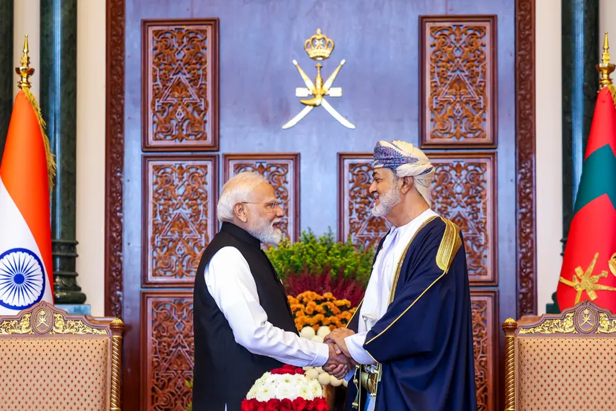 Prime Minister Narendra Modi with Sultan of Oman Haitham bin Tarik