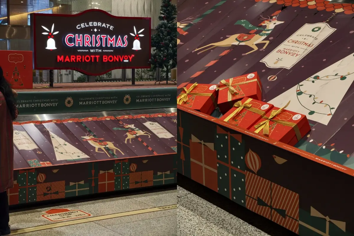 Gift boxes tagged with the seat numbers of the passengers at Mumbai Airport | @gogiinc on X