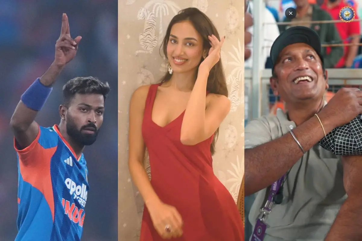 ഹാർദിക് പാണ്ഡ്യ, മഹീക്ക ശർമ, ക്യാമറാമാൻ | Photo - AP, x.com, instagram