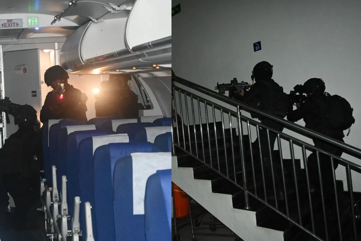 Visuals from the anti-hijack exercise carried out at Cochin International Airport (Photos: Special Arrangement)
