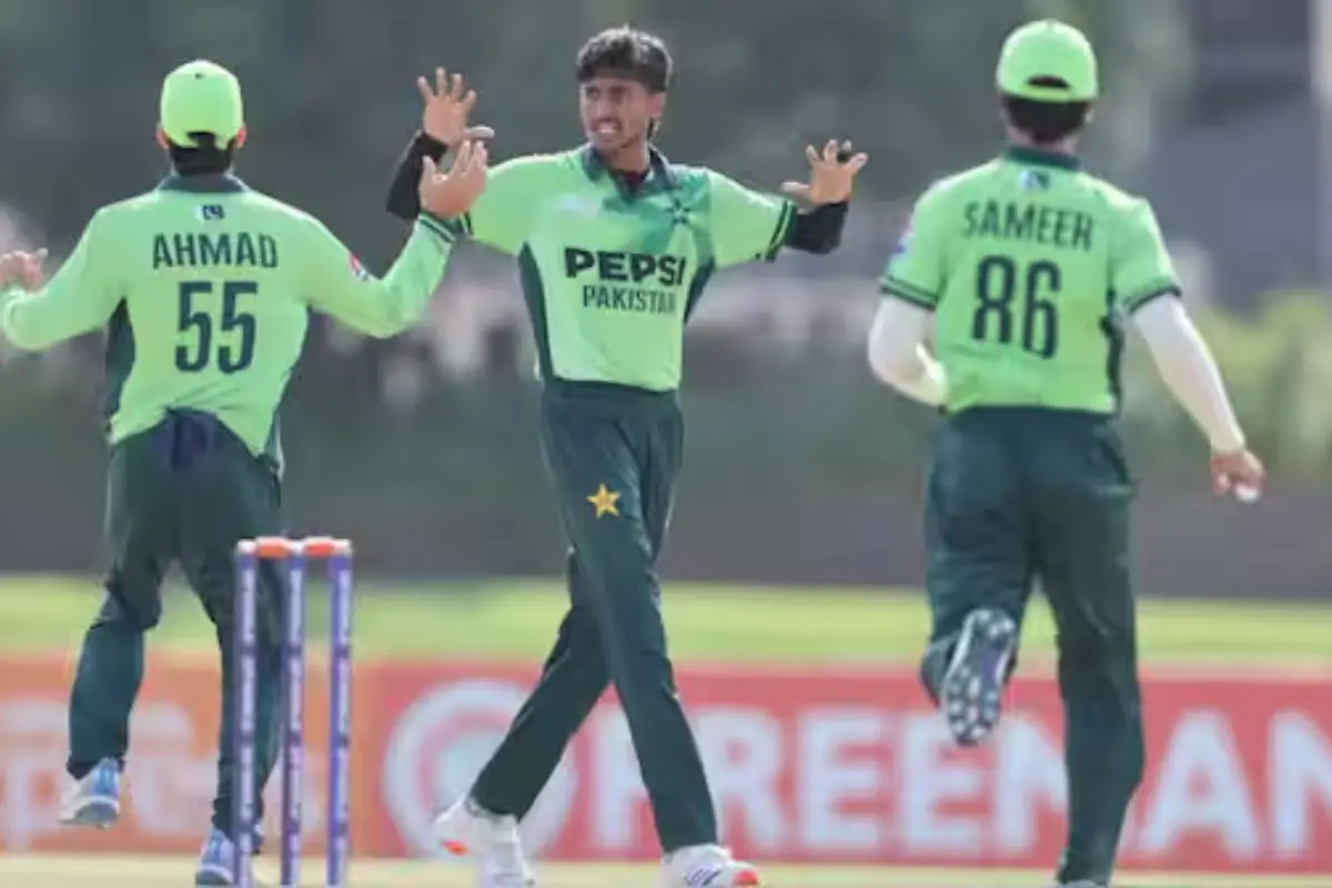 Pakistan U19 players celebrate after crushing India by 192 runs in the 2025 final in Dubai. Photo: X