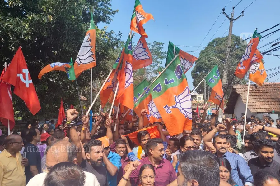 bjp workers in celebratory mode