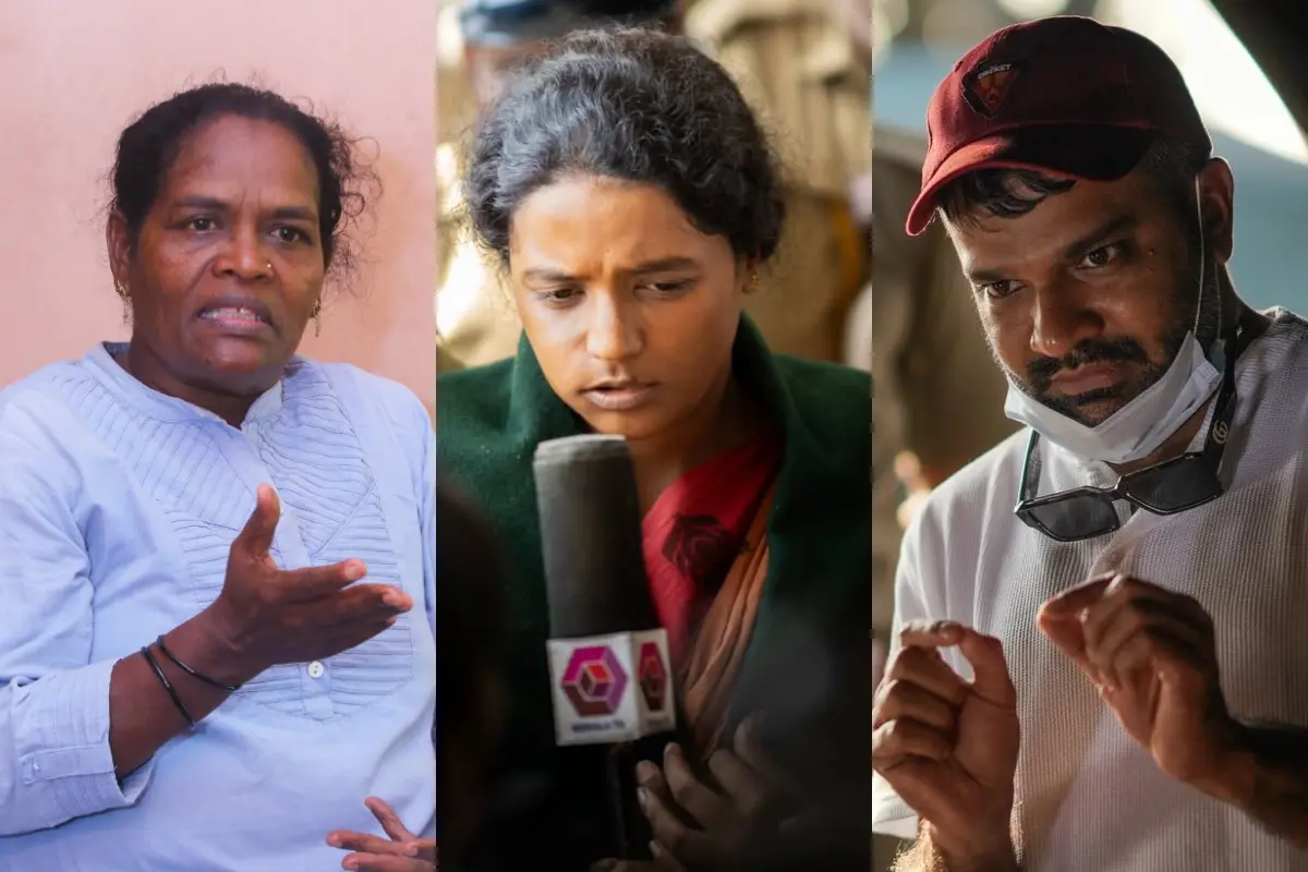 സി.കെ. ജാനു, 'നരിവേട്ട'യില് സി.കെ. ശാന്തിയായി ആര്യാ സലിം, അനുരാജ് മനോഹര് | Photo: Mathrubhumi, Instagram/ Aarya Salim, Facebook/ Anuraj Manohar