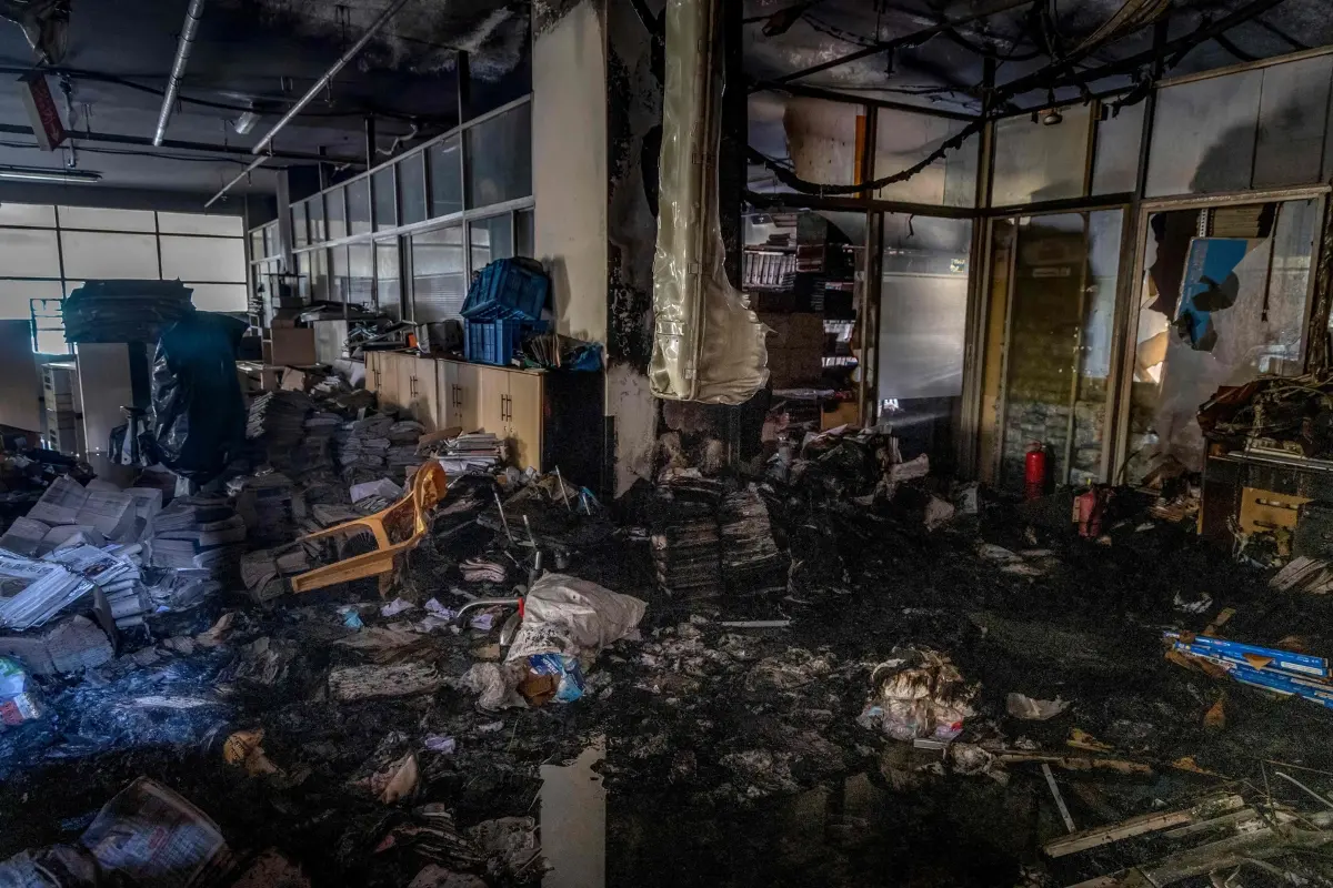File Photo: A general view shows the burned-out interior of The Daily Star newspaper office in Dhaka on December 19, 2025, amid protests following the news of the death of youth leader Sharif Osman Hadi. | Photo: AFP