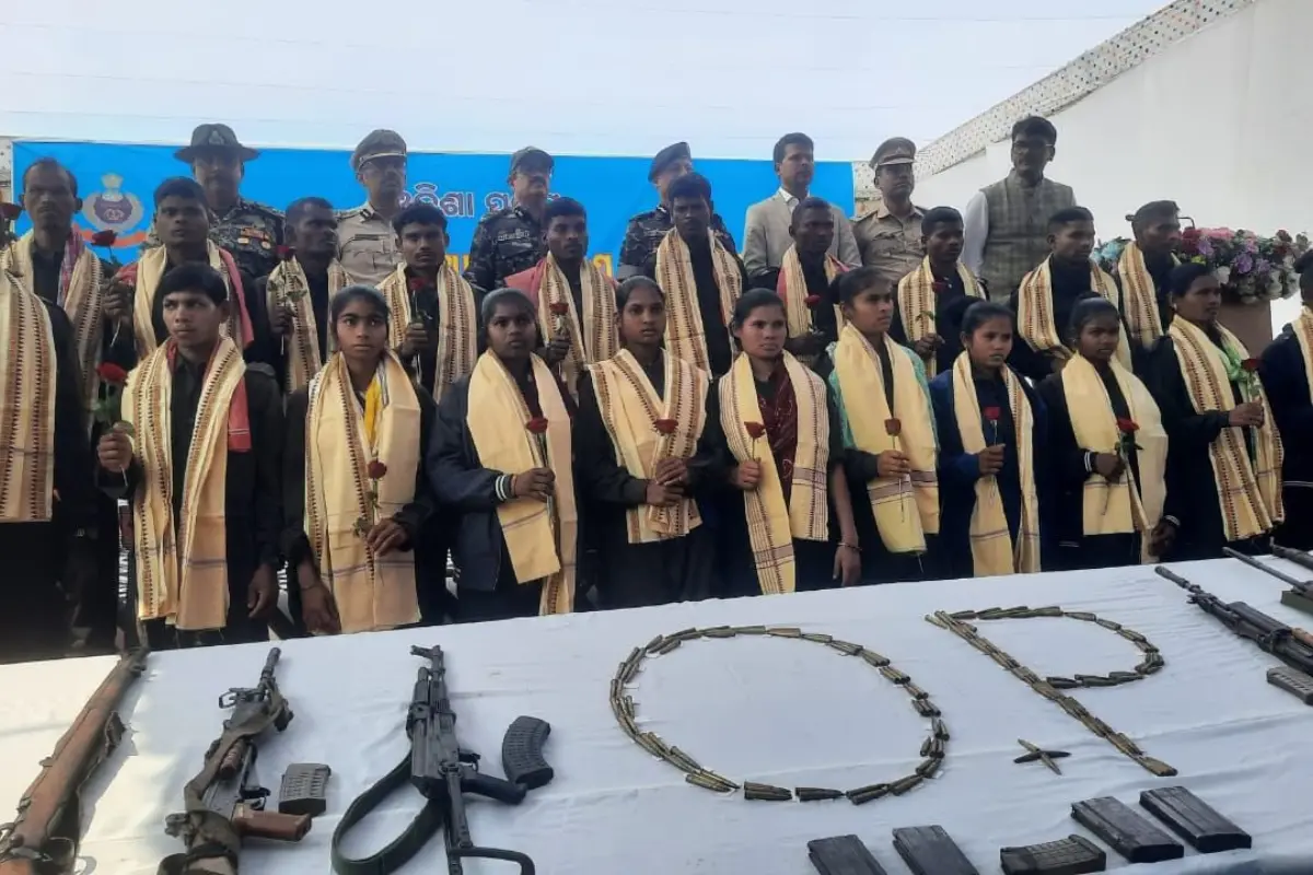 The surrender ceremony in Malkangiri | X