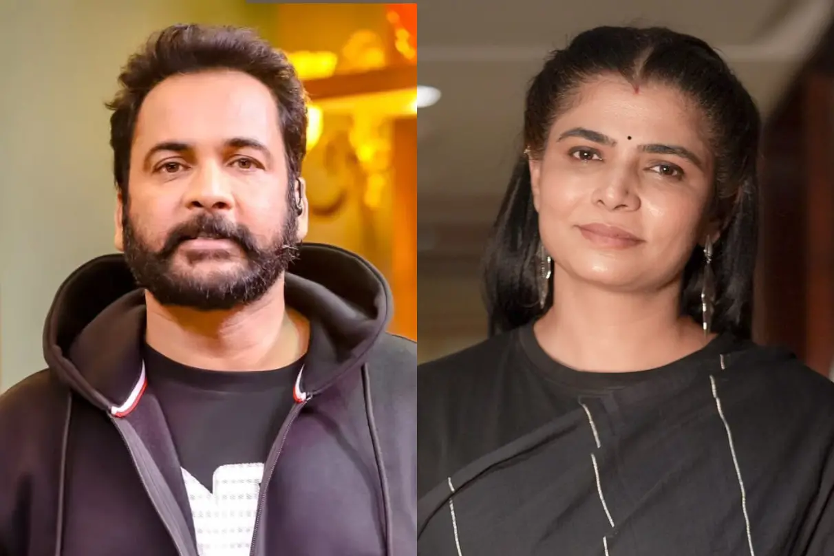 തെലുങ്ക് നടൻ ശിവാജി, ചിന്മയി | Photos: instagram