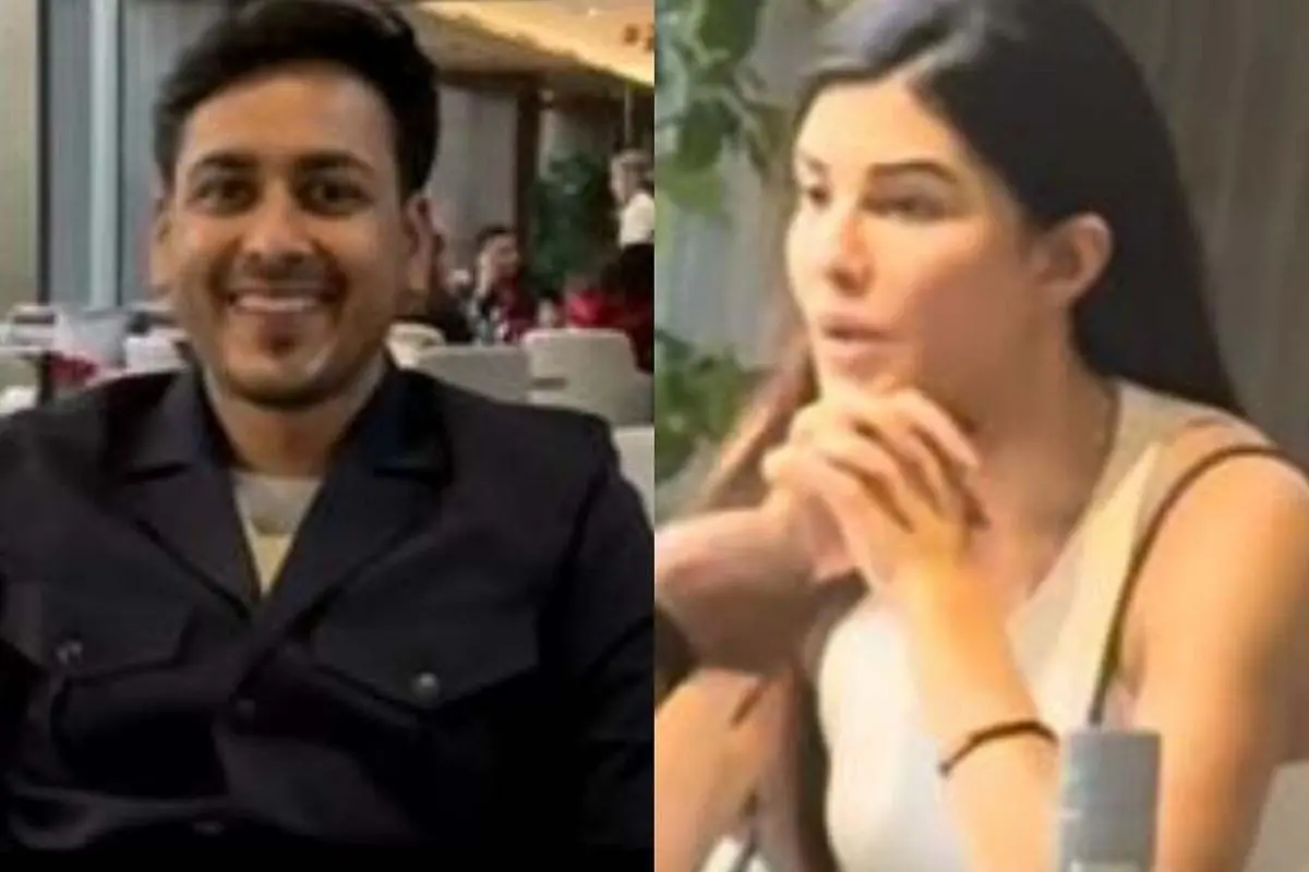 The Instagram user who recorded the video (L) and actor Jacqueline Fernandez seen in separate insets. Photos: Instagram