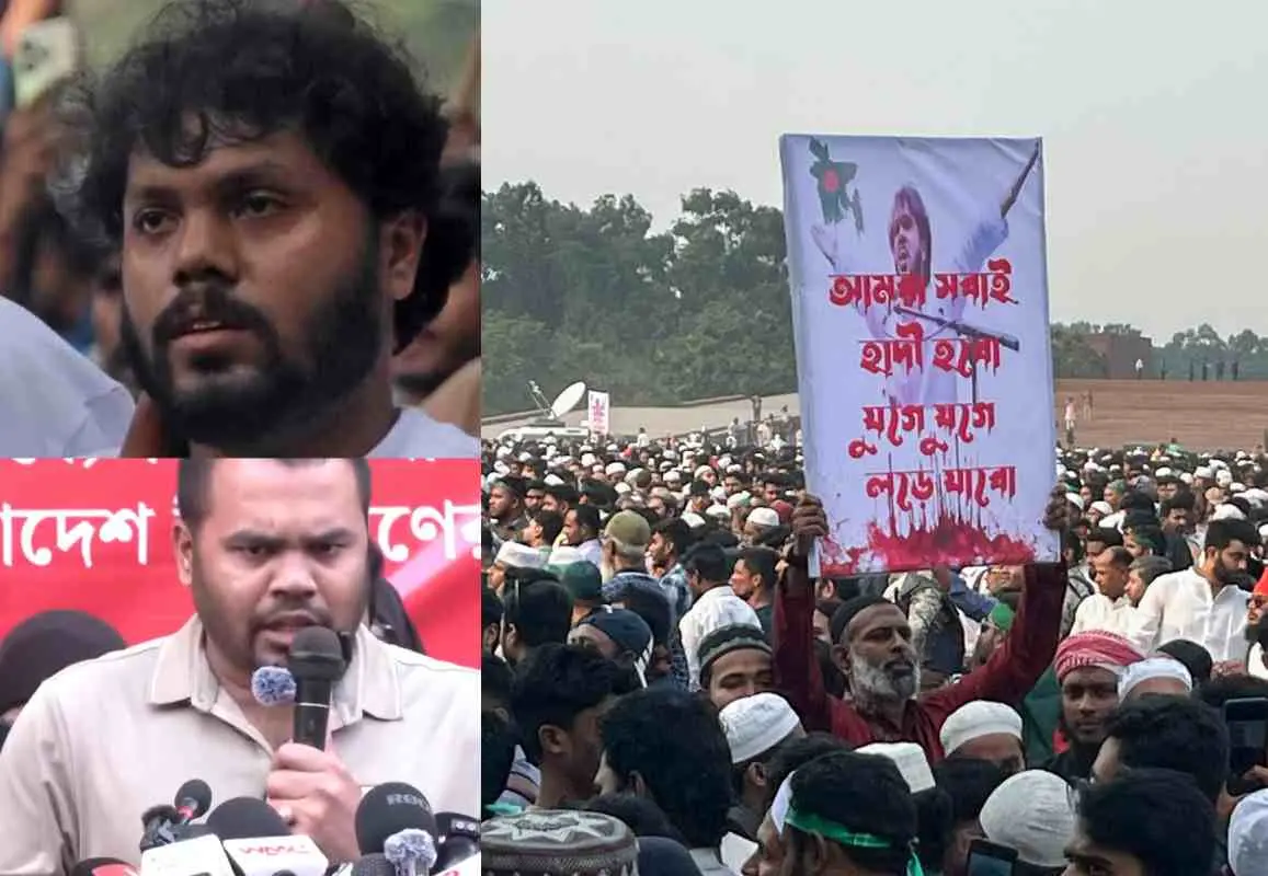 ഉസ്മാന്‍ ഹാദി (മുകളില്‍) ഒമര്‍ ഹാദി (താഴെ), ബംഗ്ലാദേശിലെ പ്രക്ഷോഭം