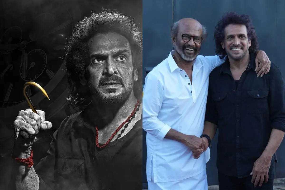 കൂലി എന്ന ചിത്രത്തിൽ ഉപേന്ദ്ര, രജനീകാന്തും ഉപേന്ദ്രയും | ഫോട്ടോ: X, സ്ക്രീൻഗ്രാബ്