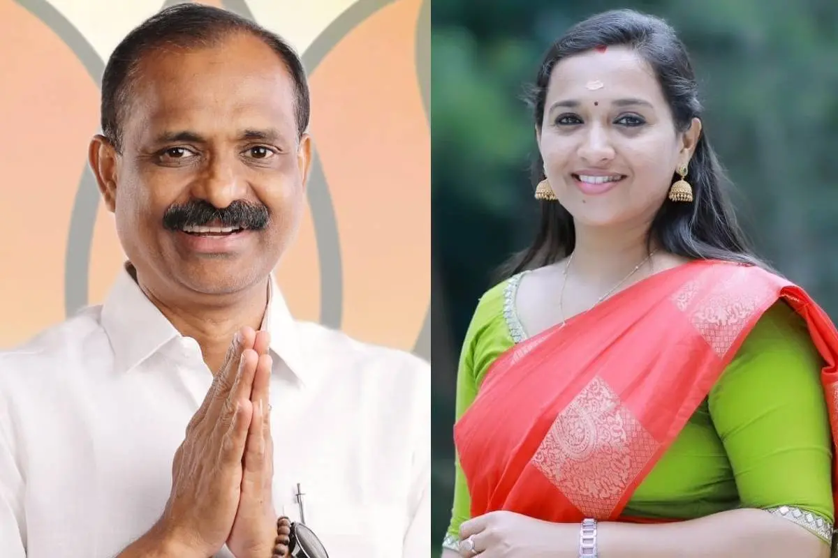 വി.വി. രാജേഷ്, ജി.എസ്. ആശാനാഥ് | Photo Courtesy: facebook.com/officialpagevvrajesh & facebook.com/asha.nath.75