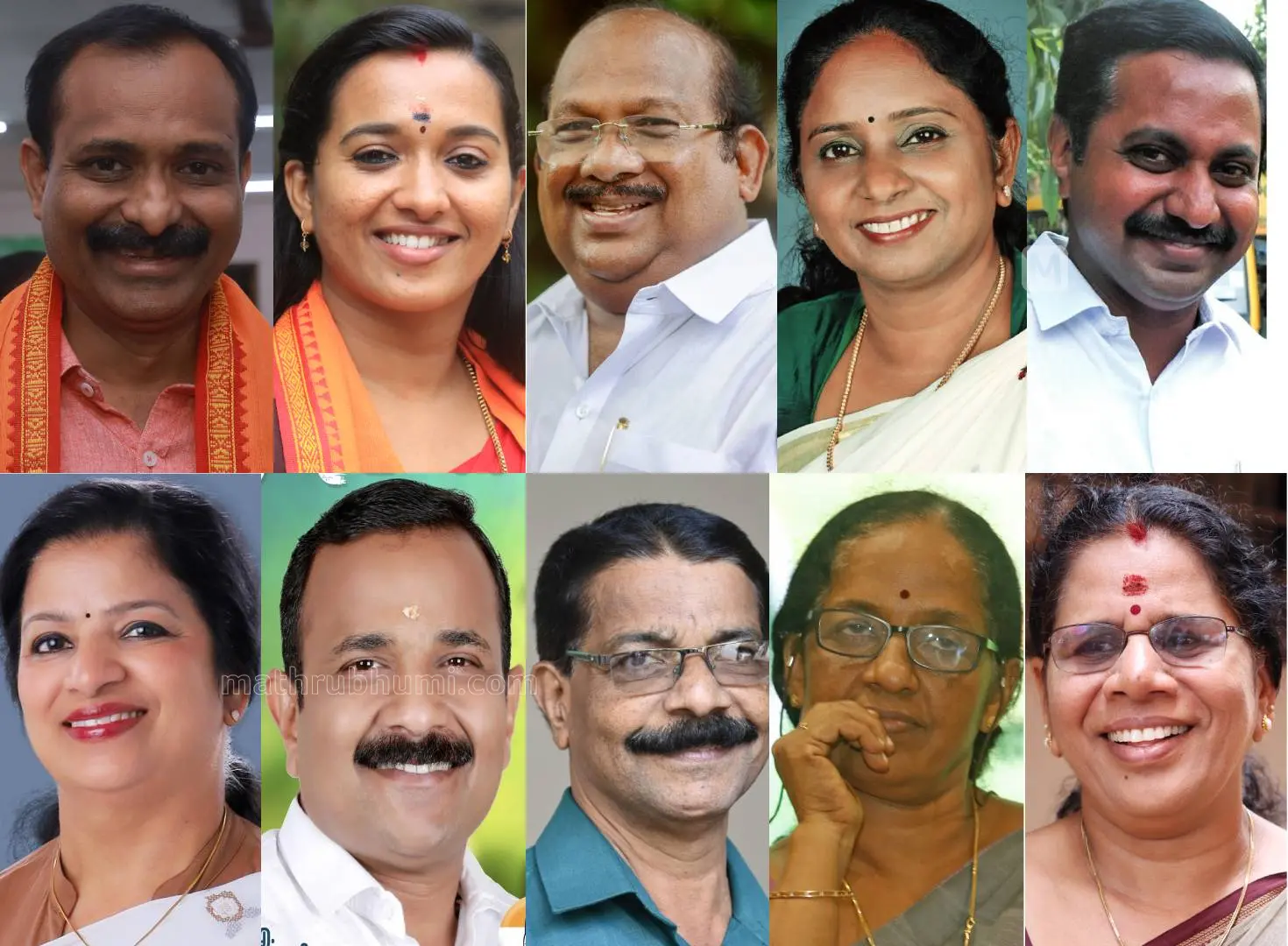 വിവിധ കോർപറേഷനുകളിലെ മേയർ,ഡെപ്യൂട്ടി മേയർ സ്ഥാനാർഥികളായ 
വി.വി. രാജേഷ്, ആശാനാഥ്, എ.കെ. ഹഫീസ്,വി.കെ. മിനിമോൾ, ദീപക് ജോയ്, നിജി ജസ്റ്റിൻ,എ.പ്രസാദ്, ഒ.സദാശിവൻ, എസ്. ജയശ്രീ, പി. ഇന്ദിര എന്നിവർ. | Photo: Mathtrubhumi