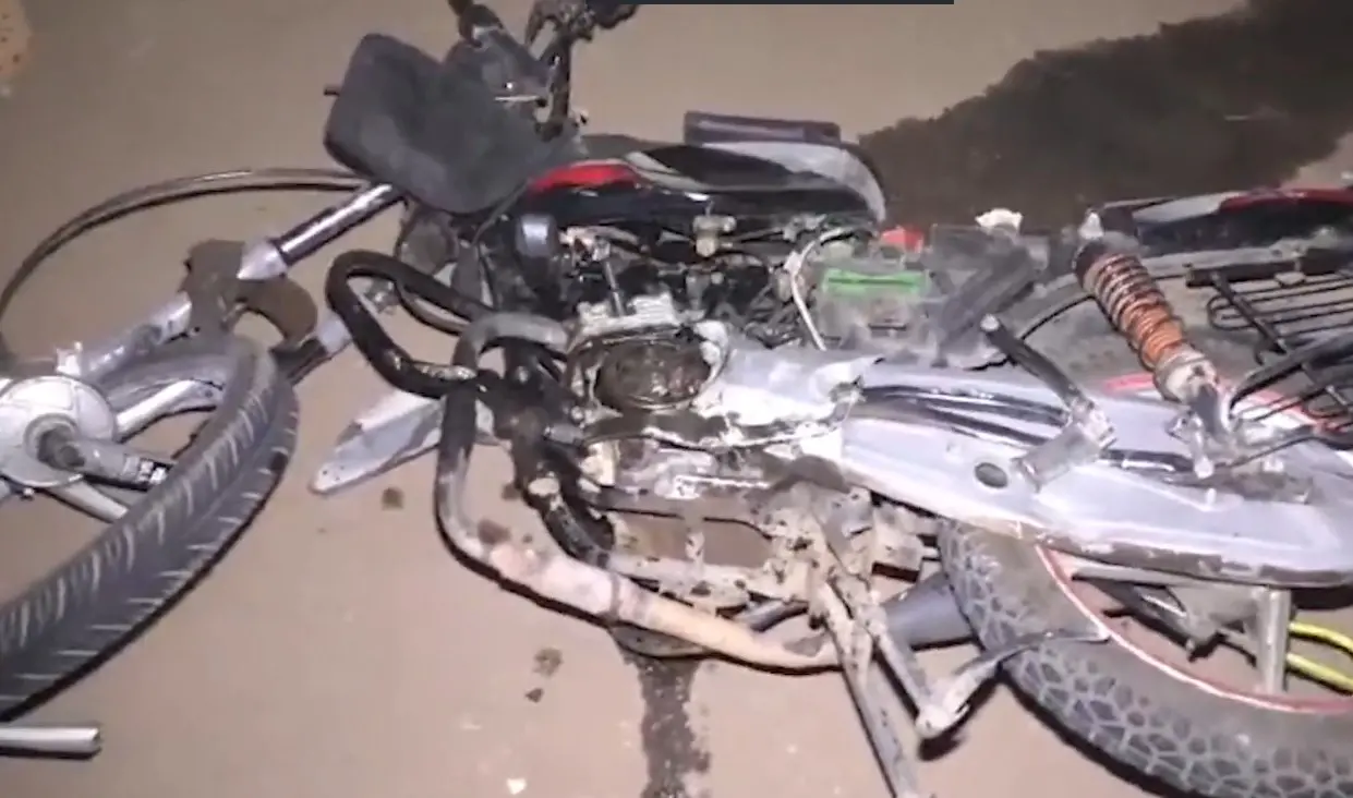 Bike involved in the accident in Karnataka