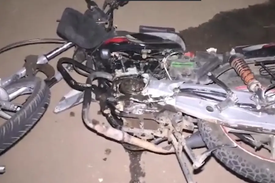 Bike involved in the accident in Karnataka