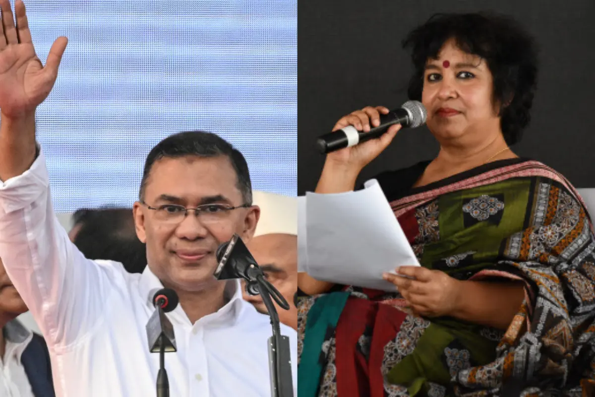 Tarique Rahman (AFP), Taslima Nasreen (Mathrubhumi/Sidheekul Akber)