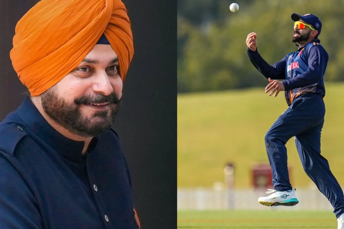 From (L) Navjot Singh Sidhu, Virat Kohli | Photos: PTI