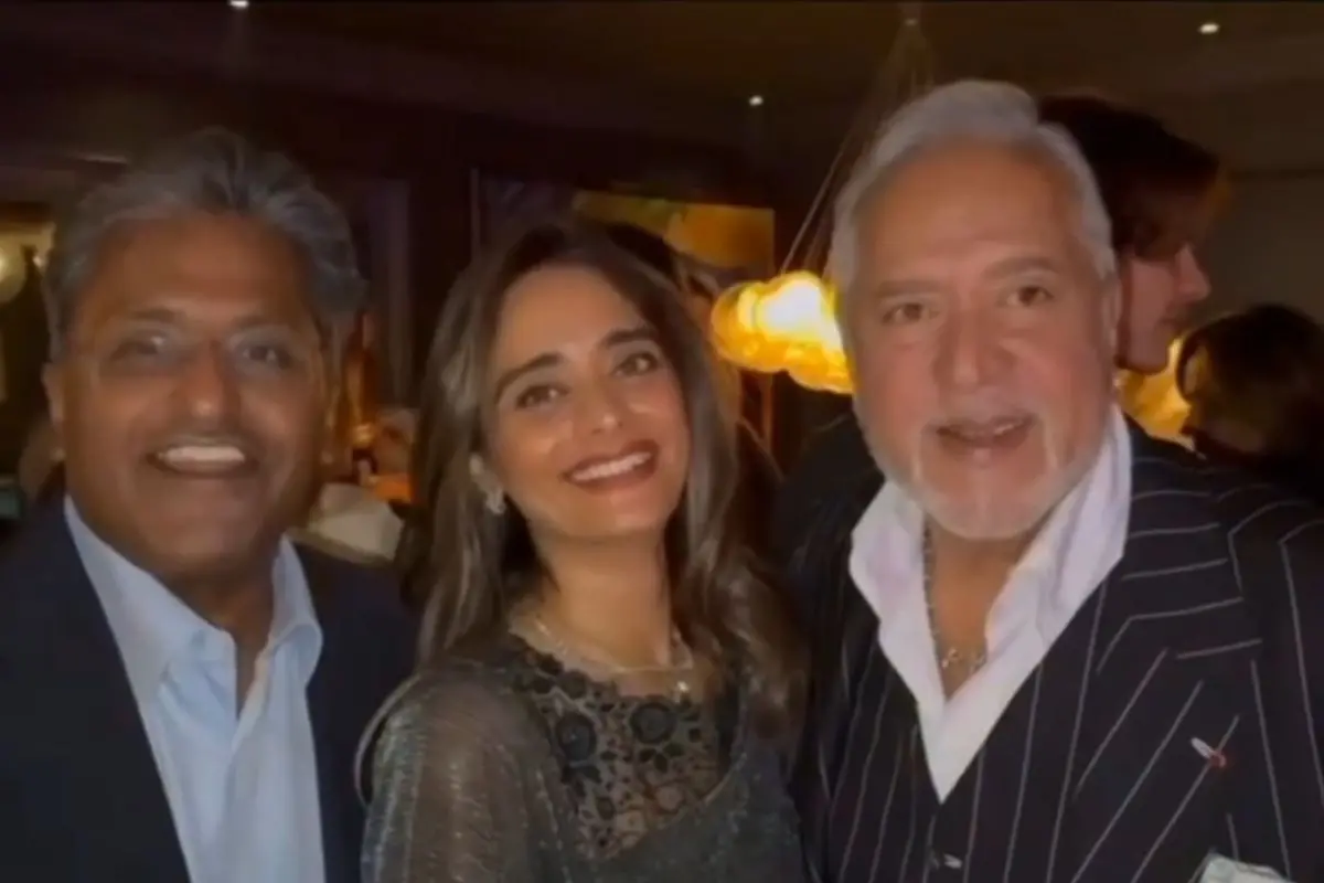 Lalit Modi, Pinki Lalwani, Vijay Mallya (L to R)