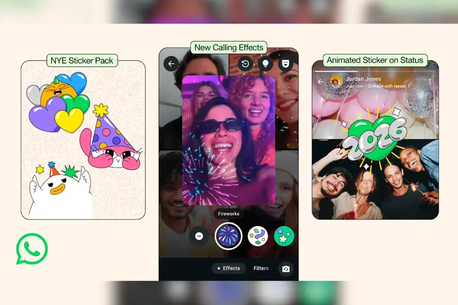 WhatsApp rolls out new stickers and visual effects for New Year 2026
