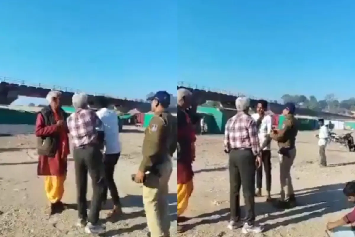 The IAS officer assaulting a young man at Barman Sand Ghat in Madhya Pradesh | Photo: X video screengrab/ @Real_Time_India