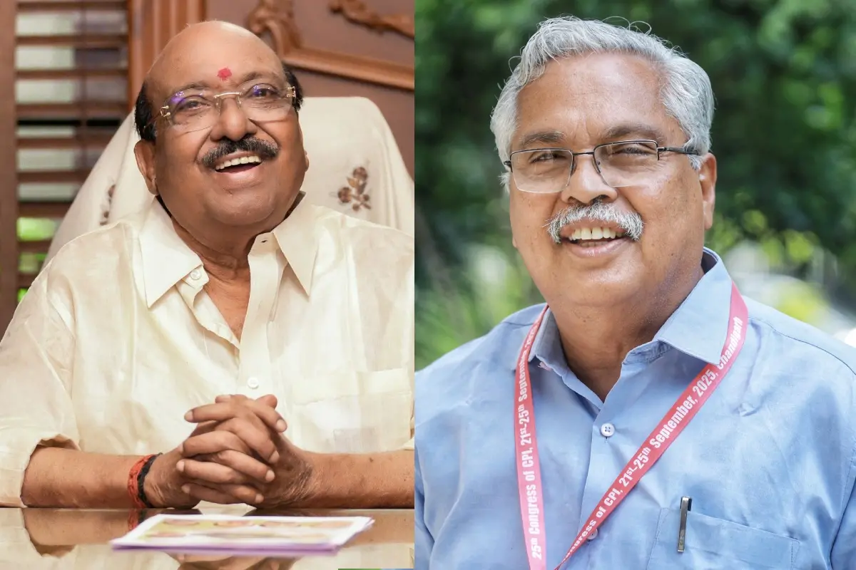 വെള്ളാപ്പള്ളി നടേശന്‍, ബിനോയ് വിശ്വം | Photo: facebook.com/V.K.Natesan, mathrubhumi archives