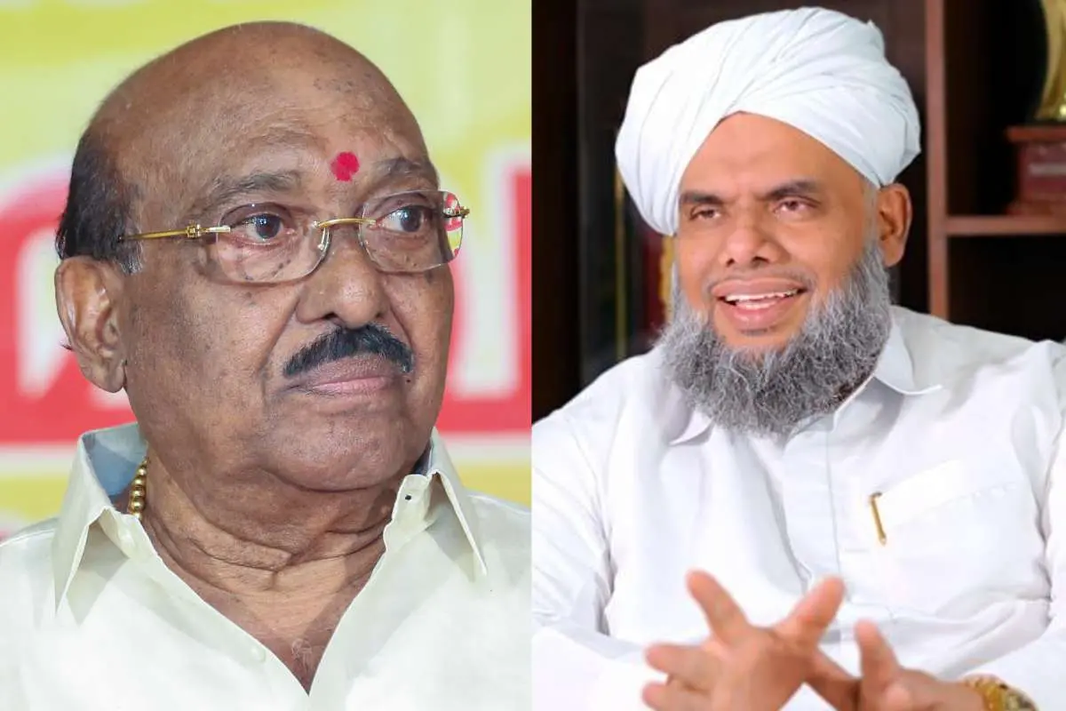 വെള്ളാപ്പള്ളി നടേശൻ, സയ്യിദ് ഇബ്രാഹീമുൽ ഖലീൽ അൽ ബുഖാരി | Photo: മാതൃഭുമി, facebook.com/SayyidBukhari
