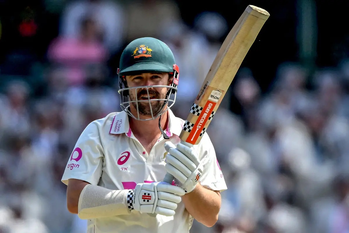 Travis Head prepares to bat on day two of the fifth Ashes cricket Test between Australia and England at the Sydney Cricket Ground. | Photo: AFP