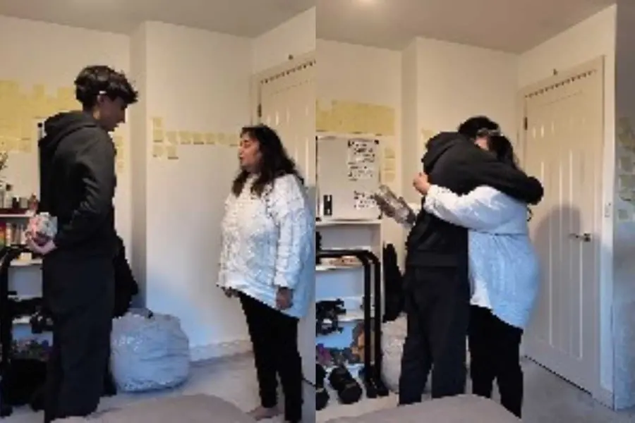 son surpeises mother
