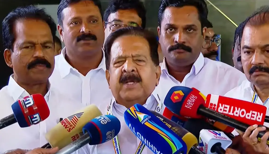 Ramesh Chennithala speaking to media | Photo: Mathrubhumi News