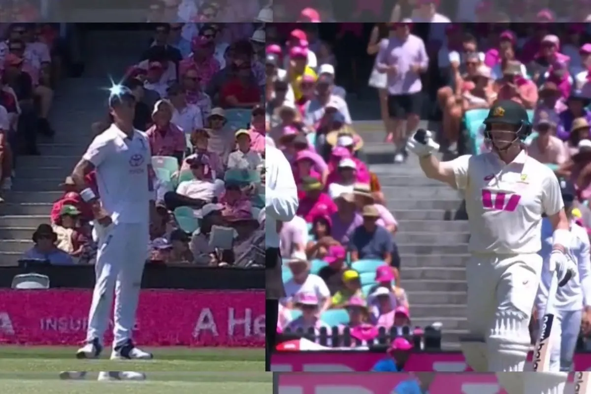 Smith asks Carse to turn his glasses around. | Screengrab/X