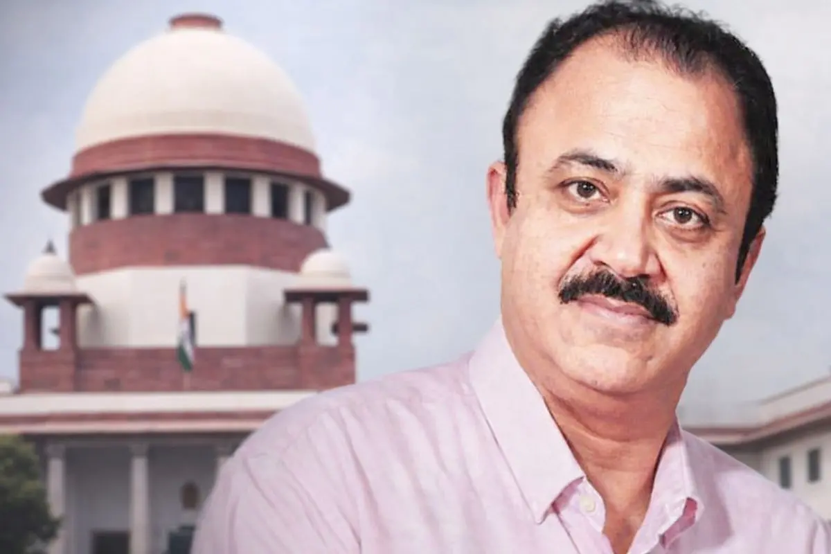 Arvind Dham, former chairman of the Amtek Group, with the Supreme Court of India in the background. Photo: X