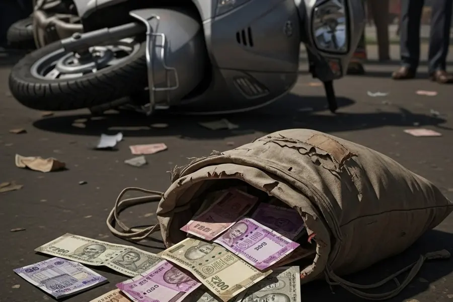 ₹4.52 lakh and Saudi riyals found in beggar’s bag after fatal scooter accident in Alappuzha