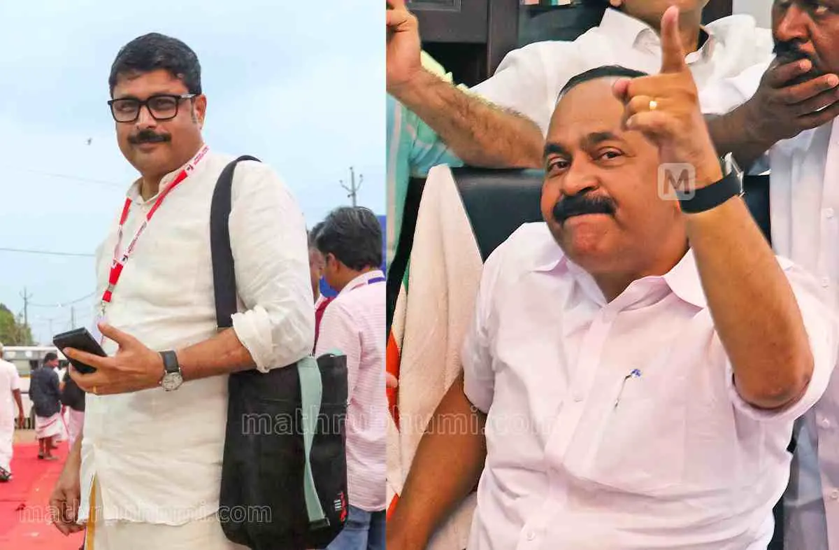 എം.വി.നികേഷ് കുമാര്, വി.ഡി.സതീശന് |ഫോട്ടോ:മാതൃഭൂമി