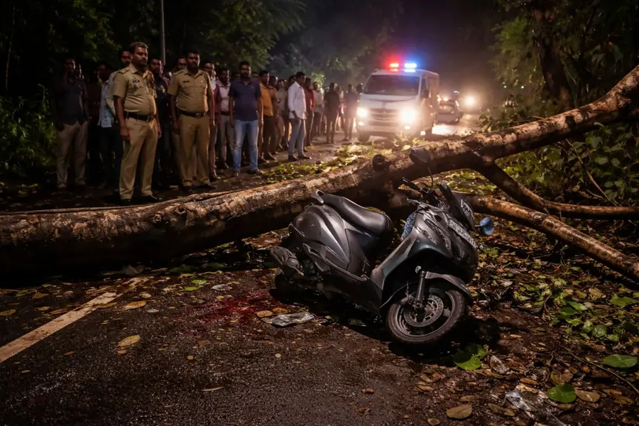 Pillion rider killed as tree branch falls on moving scooter in Thiruvananthapuram’s Palode