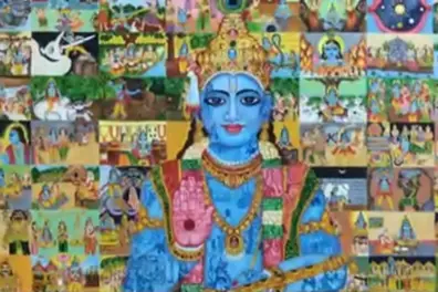 Andhra Pradesh artist creates award-winning canvas showcasing Lord Krishna’s life