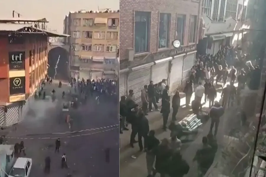People gathering in the Tehran bazaar during clashes between security forces and protesters | Photos: AP