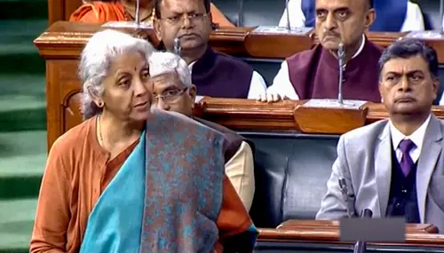Finance Minister Nirmala Sitharaman speaks in the Lok Sabha on the first day of Budget Session | PTI