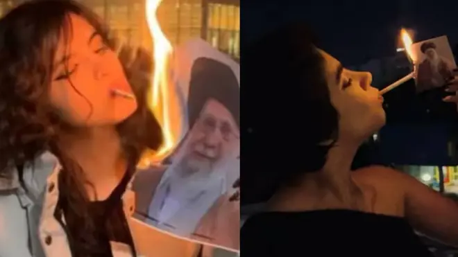 സിഗററ്റ് പുകച്ച് ഖമേനിയുടെ ചിത്രം കത്തിച്ച് സ്ത്രീകൾ; ഇറാനിലെ തെരുവുകളിൽ പ്രതിഷേധം ആളിപ്പടരുന്നു