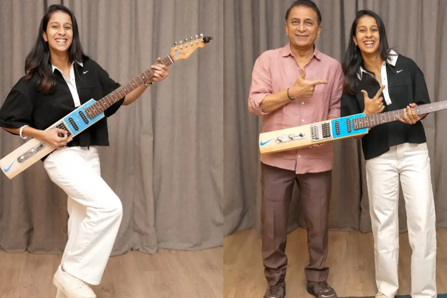 Gavaskar keeps his word, jams with Jemimah and gifts her custom bat-shaped guitar | WATCH