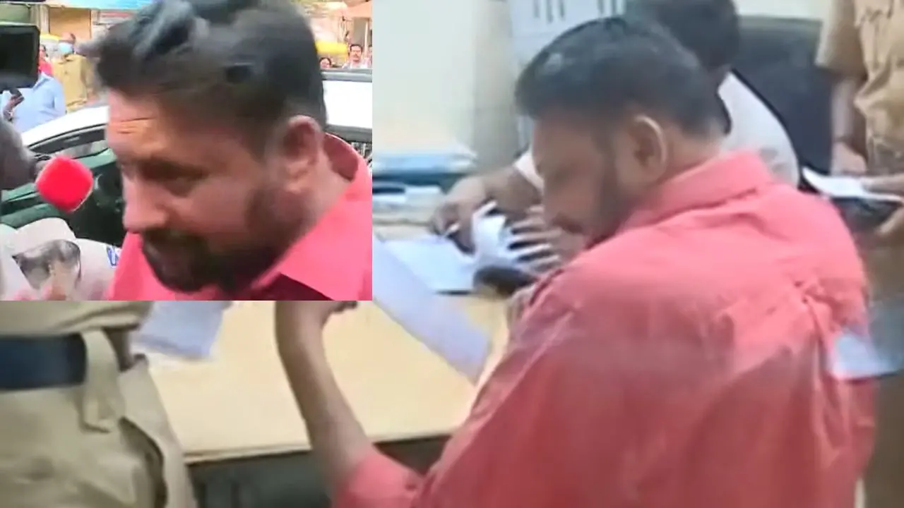 തന്ത്രി കണ്ഠര് രാജീവരെ വെള്ളിയാഴ്ച വൈദ്യപരിശോധനയ്ക്കായി തിരുവനന്തപുരം ജനറൽ ആശുപത്രിയിൽ കൊണ്ടുവന്നപ്പോൾ | Image: MBTV Screengrab