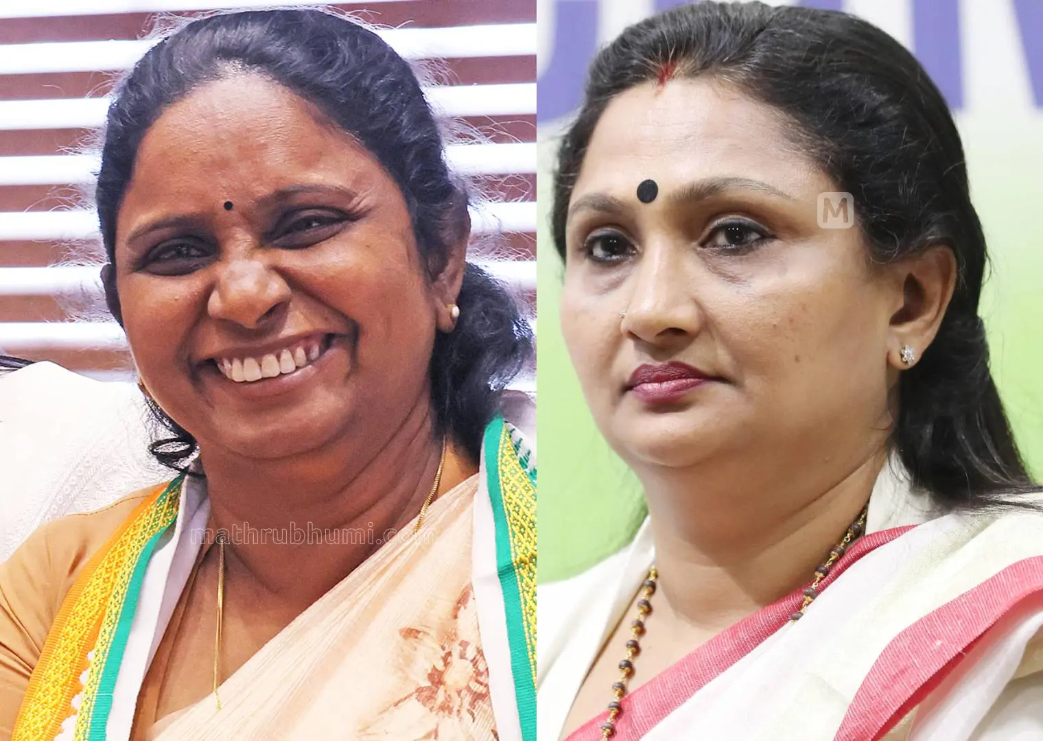 വി.കെ. മിനിമോൾ, ദീപ്തി മേരി വർഗീസ് | Photo: Mathrubhumi